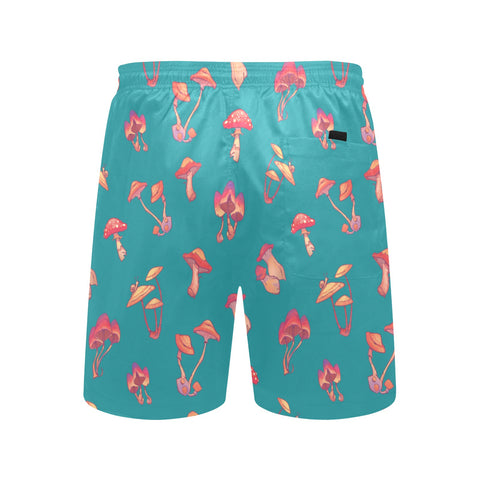 Mushroom-Mens-Swim-Trunks-Teal-Back-View