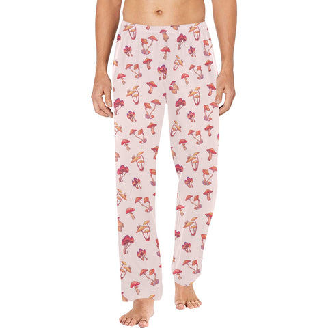 Mushroom-Mens-Pajama-Baby-Pink-Model-Front-View