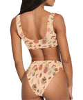 Cottage-Core-Womens-Bikini-Set-Peach-Model-Back-View