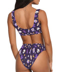 Witch-Core-Womens-Bikini-Set-Dark-Purple-Model-Back-View
