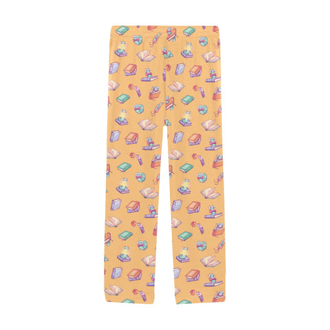 Book-Worm-Men's-Pajamas-Yellow-Front-View