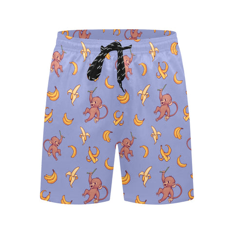 Baby-Monkey-Mens-Swim-Trunks-Cornflower-Blue-Front-View