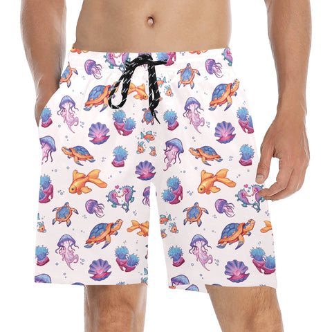 Sea-Life-Mens-Swim-Trunks-Snow-Model-Front-View