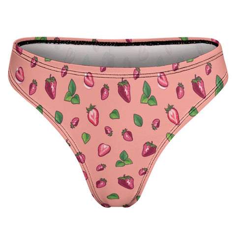 Strawberry-Women's-Thong-Coral-Product-Back-View