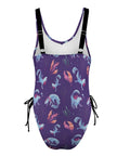 Axolotl-Women's-One-Piece-Swimsuit-Dark-Purple-Product-Back-View