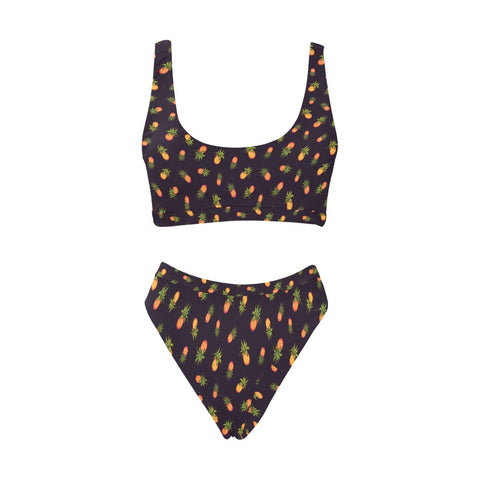 Pineapple-Women's-Two-Piece-Bikini-Midnight-Purple-Front-View