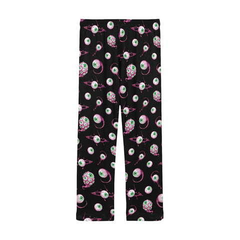 Eye-Love-You-Men's-Pajamas-Bright-Green-Back-View
