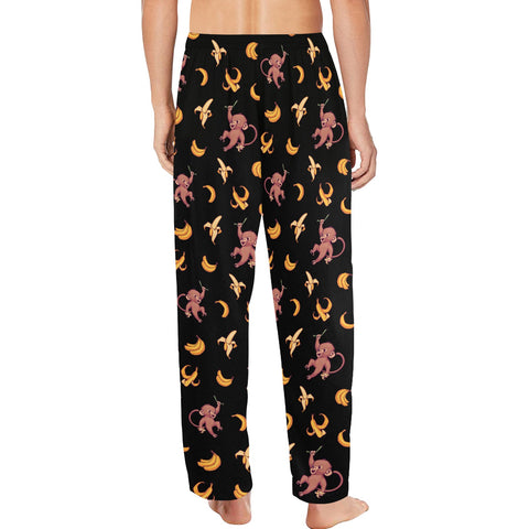 Baby-Monkey-Mens-Pajama-Black-Model-Back-View