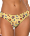 Halloween-Womens-Thong-Yellow-Model-Front-View
