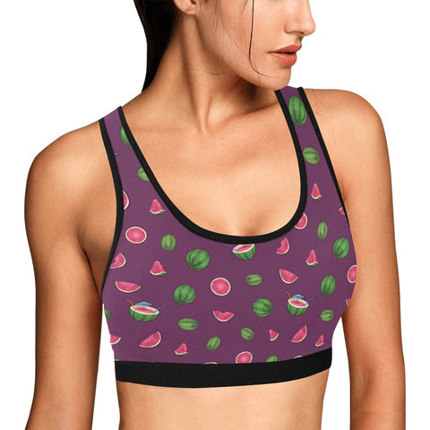 Watermelon-Womens-Bralette-Plum-Model-Side-View