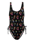 House-Plant-Womens-One-Piece-Swimsuit-Black-Product-Front-View