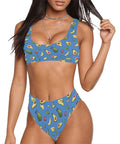 Happy-Avocado-Womens-Bikini-Set-Blue-Model-Front-View