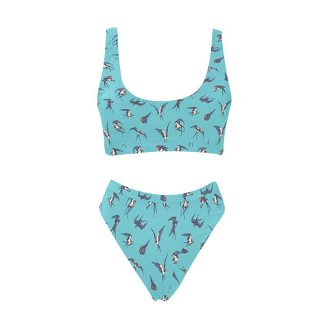 Sparrow-Womens-Bikini-Set-Turquoise-Front-View