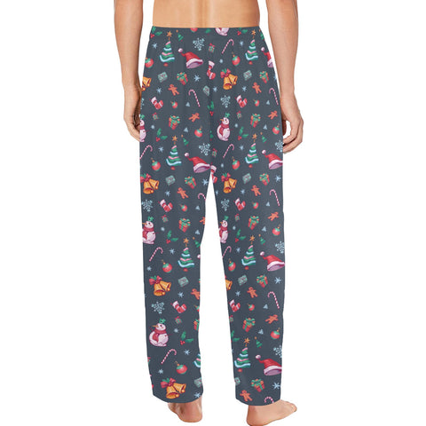 Christmas-Mens-Pajama-Charcoal-Model-Back-View