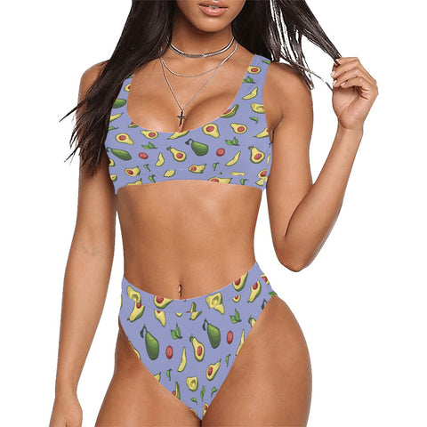 Happy-Avocado-Womens-Bikini-Set-Lavender-Model-Front-View