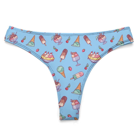 Banana-Split-Womens-Thong-Sky-Blue-Product-Front-View