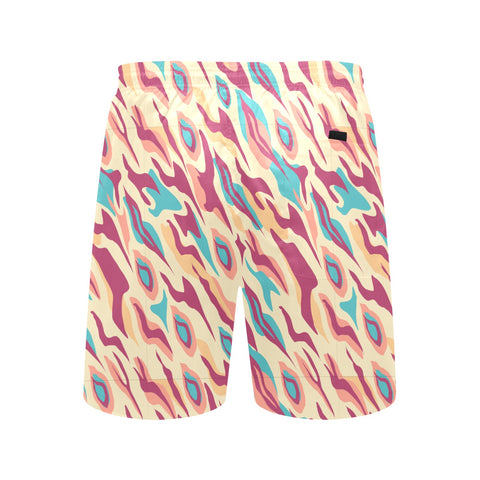 Exotic-Mens-Swim-Trunks-Red-Back-View