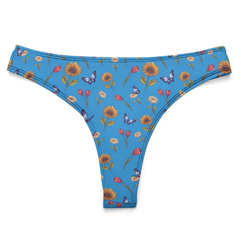 Summer-Garden-Womens-Thong-Blue-Product-Front-View