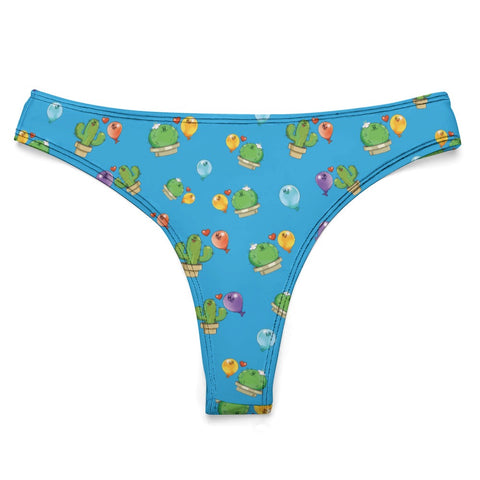 Opposites-Attract-Women's-Thong-Sky-Blue-Product-Front-View