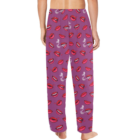 Fatal-Attraction-Mens-Pajama-Magenta-Model-Back-View