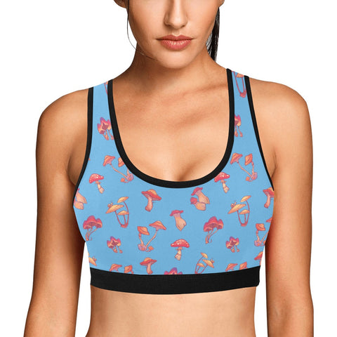 Mushroom-Womens-Bralette-Sky-Blue-Model-Front-View