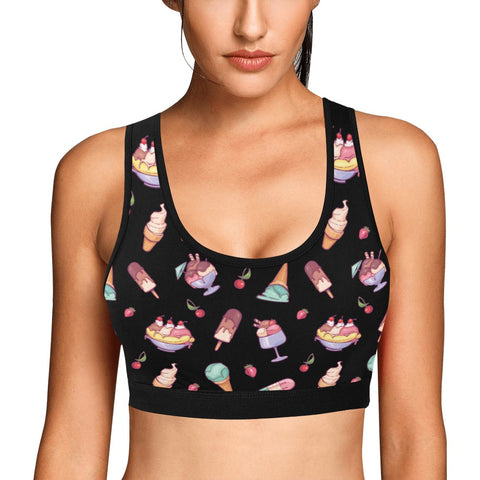 Banana-Split-Womens-Bralette-Black-Model-Front-View