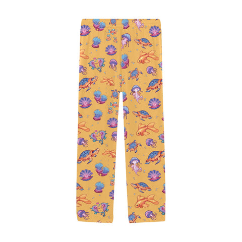 Sea-Life-Mens-Pajama-Orange-Front-View