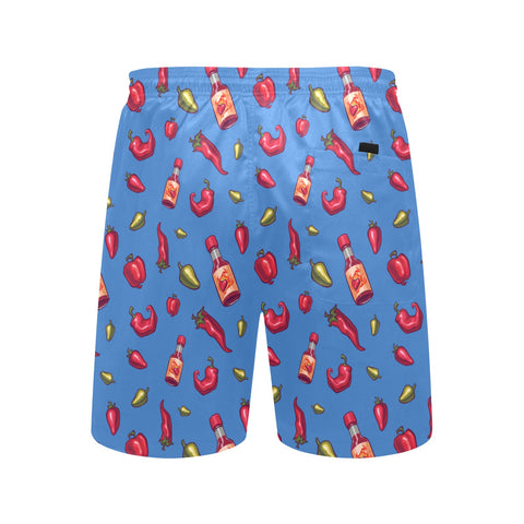 Spicy-Mens-Swim-Trunks-Blue-Back-View