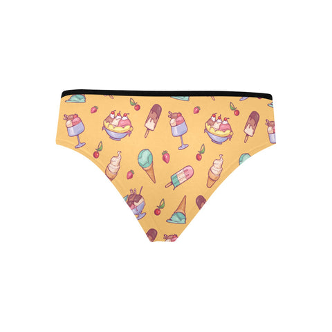 Banana-Split-Womens-Hipster-Underwear-Yellow-Product-Front-View