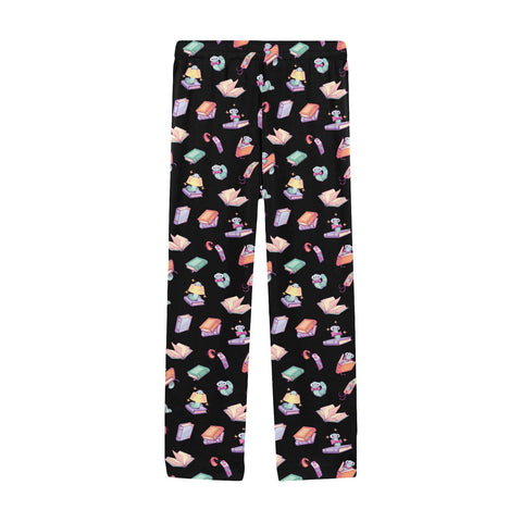 Book-Worm-Men's-Pajamas-Black-Front-View