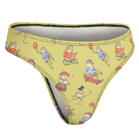 Frogs Doing Things Women's Thong