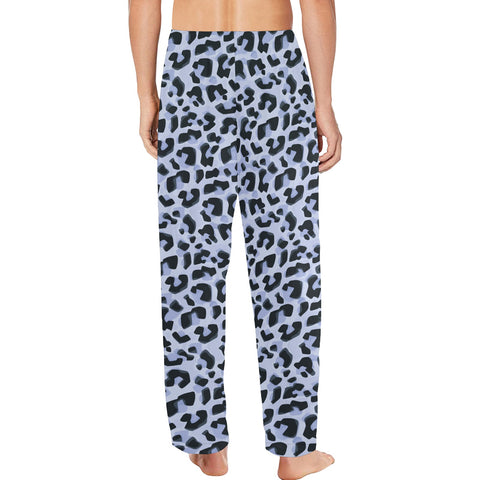 Animal-Print-Mens-Pajama-Snow-Leopard-Model-Back-View