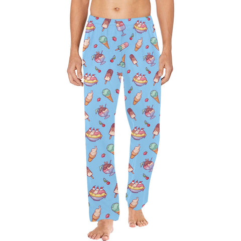 Banana-Split-Mens-Pajama-Sky-Blue-Model-Front-View