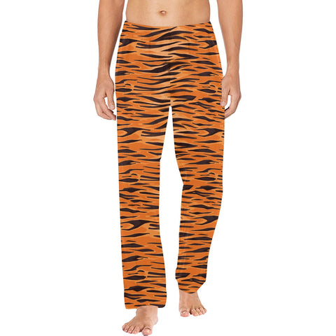 Animal-Print-Mens-Pajama-Tiger-Model-Front-View