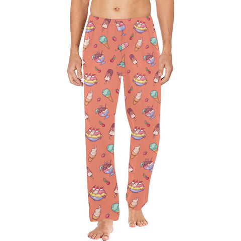 Banana-Split-Mens-Pajama-Peach-Model-Front-View