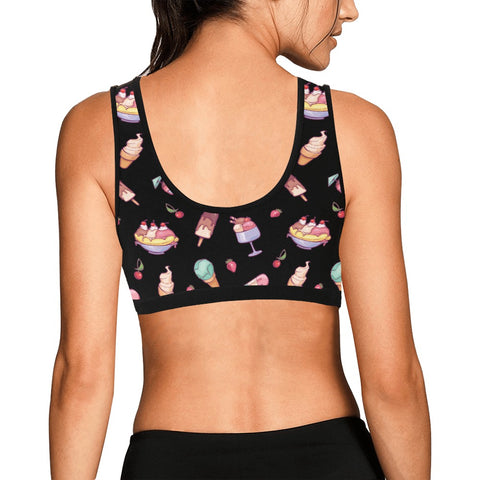 Banana-Split-Womens-Bralette-Black-Model-Back-View