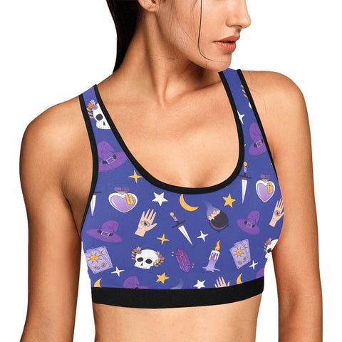 Witch-Core-Womens-Bralette-Blue-Model-Side-View