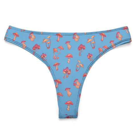 Mushroom-Women's-Thong-Sky-Blue-Product-Front-View