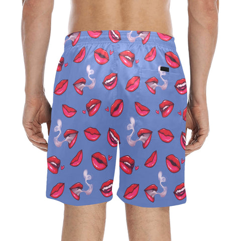 Fatal-Attraction-Mens-Swim-Trunks-Blueberry-Model-Back-View