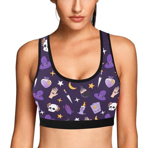 Witch-Core-Womens-Bralette-Purple-Model-Front-View