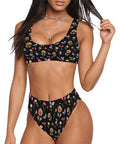 Summer-Garden-Womens-Bikini-Set-Black-Model-Front-View
