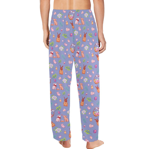 Easter-Mens-Pajama-Lavender-Model-Back-View