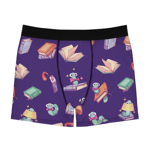 Book-Worm-Mens-Boxer-Briefs-Purple-Front-View