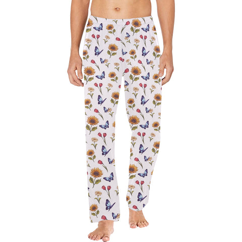 Summer-Garden-Mens-Pajama-White-Model-Front-View
