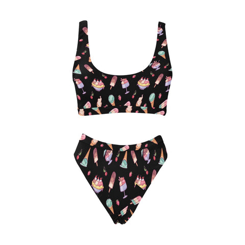 Banana-Split-Womens-Bikini-Set-Black-Front-View