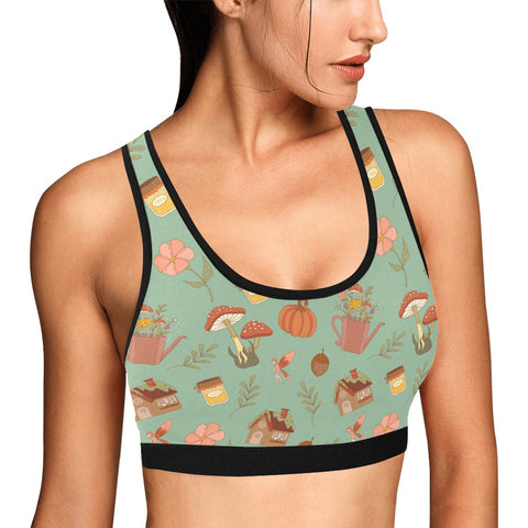 Cottage-Core-Womens-Bralette-Mint-Green-Model-Side-View