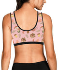 Cottage-Core-Womens-Bralette-Pink-Model-Back-View