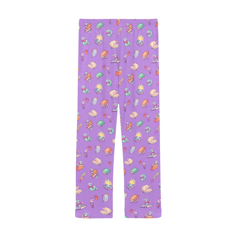 Book-Worm-Men's-Pajamas-Purple-Back-View