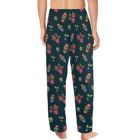 House-Plant-Mens-Pajama-Midnight-Blue-Model-Back-View