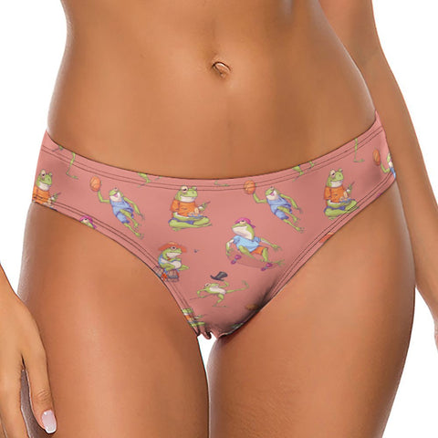 Frogs Doing Things Women's Thong